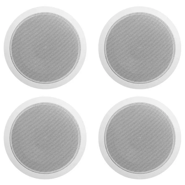 Alt view image 2 of 4 - CCL6T 6" 70V Commercial Ceiling Speakers, White, High-Performance Audio, Easy Installation, Wide Sound Dispersion, Perfect for Restaurants and Offices, 8-Piece