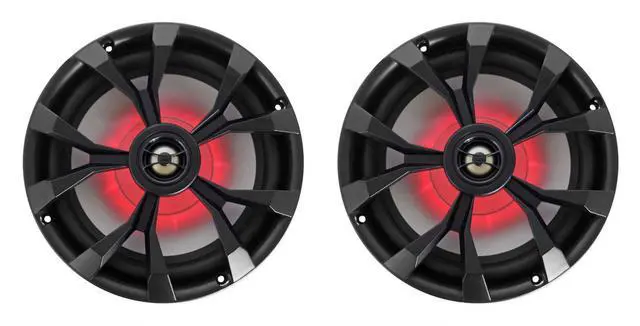 Alt view image 2 of 4 - RKL80MB Bundle: Pair RKL80MB 8" 900W Marine Wakeboard LED Tower Speakers-Black, Pair MAC80B 7.7" Black Aluminum Wakeboard Speaker Pods, 2-Items
