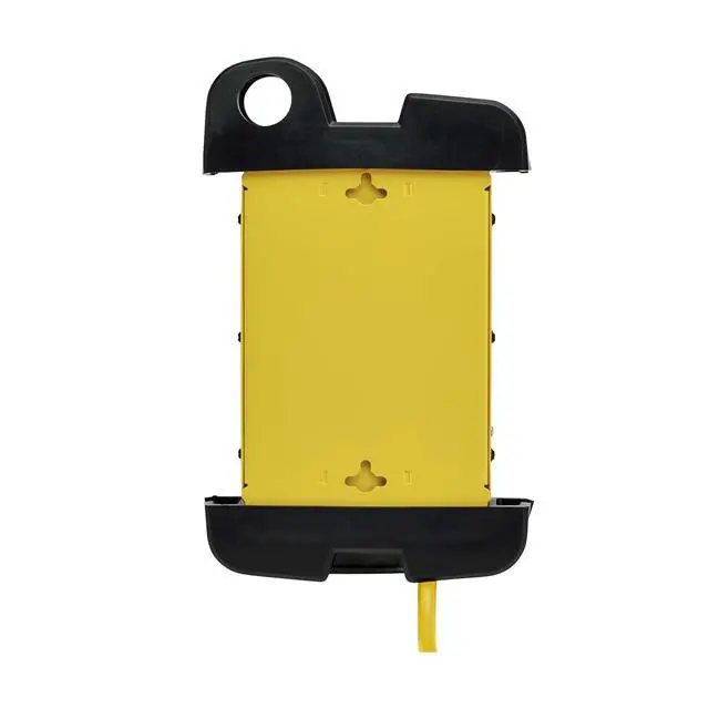 Alt view image 3 of 4 - Eaton TLM825GF Heavy Duty Power Strip with GFCI Plug, Yellow Metal Housing, 8 Outlets, 25 Foot / 7.6 Meter Cord, Keyhole Mounting Slots, Industrial Garage Work Shop Bench