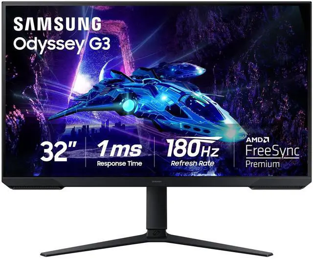 Main image of 32-Inch Odyssey G3 (G30D) Series FHD Gaming Monitor, 1ms, 180Hz, AMD FreeSync, Adjustable Stand, Black Equalizer, Virtual Aim Point, Eye Saver Mode, Flicker-Free, LS32DG302ENXZA