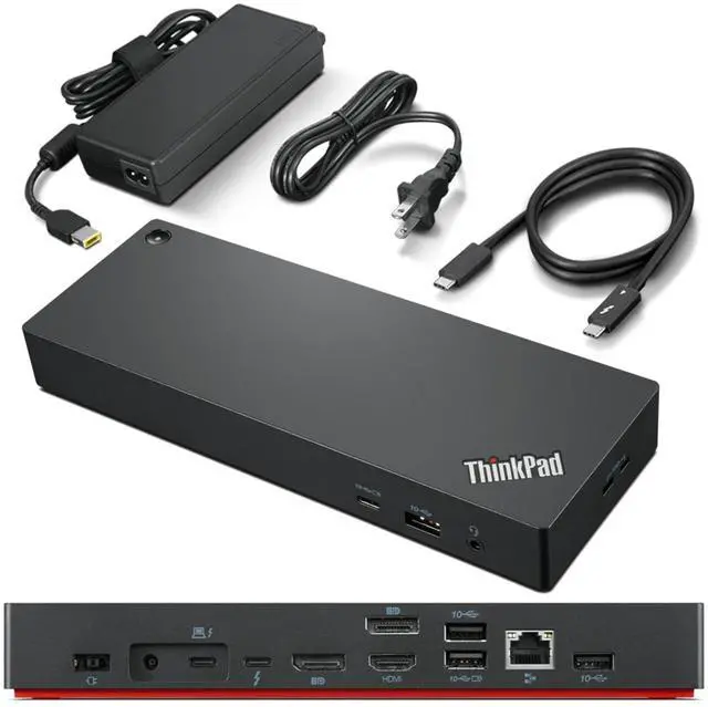 Main image of ThinkPad Universal Thunderbolt 4 Dock, 4 Displays, Dynamic Power Charging up to 100W, Black