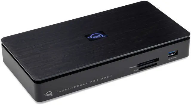 Main image of 10-port Thunderbolt Pro Dock, 85W charging, Dual Thunderbolt 40 Gb/s (USB-C), USB-C and (3) USB Type A 10Gb/s, DisplayPort, 10GbE, CFexpress, SD, Single 8K or Dual 6K 60Hz Displays, For Mac and PC