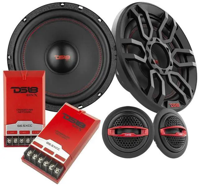 Main image of GEN-X6.5C Component Set - 6.5", 2-Way, 150W Max, 50W RMS, Black Paper Cone, Tetorn Dome Tweeters, 4 Ohms - Clarity Unparalled by Other Speakers in Their Class (2 Speakers)