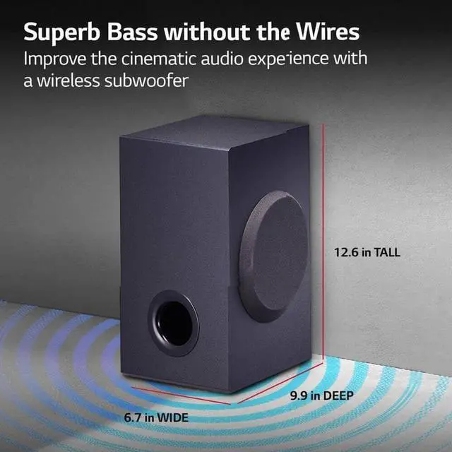 Alt view image 5 of 6 - SQC4RKIT1 4.1 Channel Home Theatre Soundbar System, Wireless Subwoofer & Rear Speakers, Dolby Digital, Bluetooth