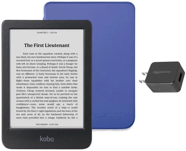 Main image of Clara BW eReader with Case Bundle (Cobalt Blue Basic SleepCover, Case + AC Bundle)