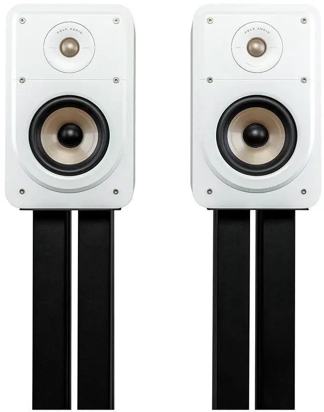 Main image of Polk Signature Elite ES15 Surround Sound Speakers - Hi-Res Audio Certified, Dolby Atmos & DTS Compatible, 1" Tweeter & 4" Woofer, Power Port Technology for Bass (Pair, Elegant White)