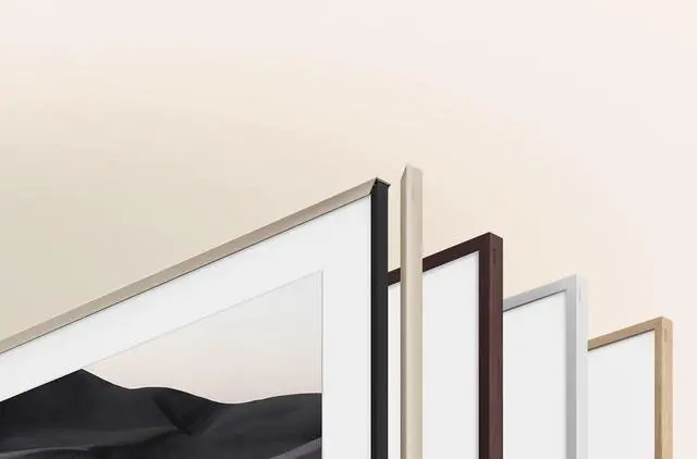 Alt view image 3 of 4 - (Modern Teak Frame Customizable Bezel, 55 Inch, 2021 Model)