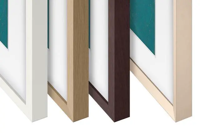 Alt view image 4 of 4 - (Modern Teak Frame Customizable Bezel, 55 Inch, 2021 Model)