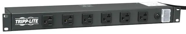 Main image of 12-Outlet Rackmount PDU Power Strip, Network-Grade Front & Rear Facing Outlets, 20A, 120V, 15ft Cord with 5-20P Plug, Horizontal 1U Rack Mount, Manufacturer's (RS1215-20)