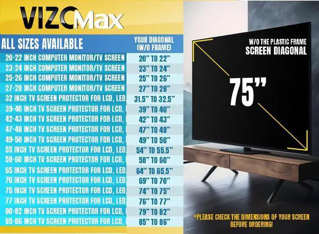 Alt view image 3 of 4 - 58-60 inch TV Screen Protector for LCD, LED & Plasma HDTV