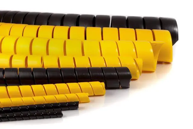 Alt view image 2 of 4 - Caplugs SPSS Series Plastic Safeplast s, Spiral Wrap Hose & Cable Protector, Black HD-PE, 1.25" OD x 100' L Hydraulic & Pneumatic Hoses, Construction, Manufacturing, Auto (032C100Bk)