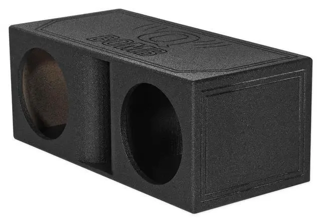 Alt view image 2 of 3 - RPORT-12 Dual 12" 4.0 Cu Ft Horn Ported Subwoofer Enclosure, Bedliner Finish, J-Port Design, 30 Hz Tuning, Perfect for Car Audio Enthusiasts