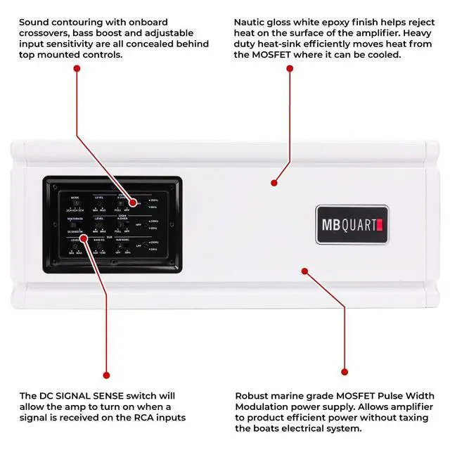 Alt view image 6 of 6 - 5CHANNEL Waterproof AMP,4X120W (NA3-1000.5)