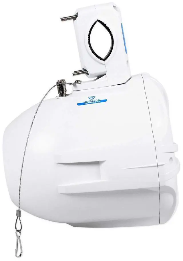 Alt view image 4 of 4 - RWB65W 6.5-in White 2-Way 1000-Watt Marine Wakeboard Tower Speakers, Water and UV Resistant, Swivel Mounting Brackets, for Boats and Outdoor Use, 4-Piece