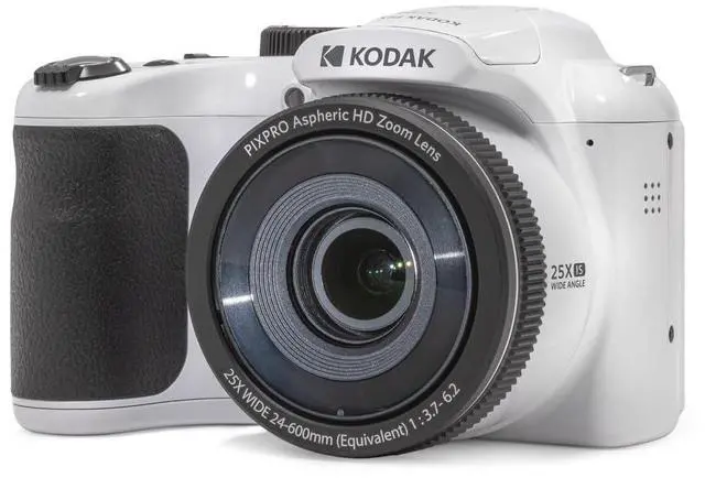 Main image of PIXPRO AZ255 Digital Camera, 25x Optical Zoom Bridge with 16MP Sensor, AA Batteries, OIS, 1080p Full HD Video, White