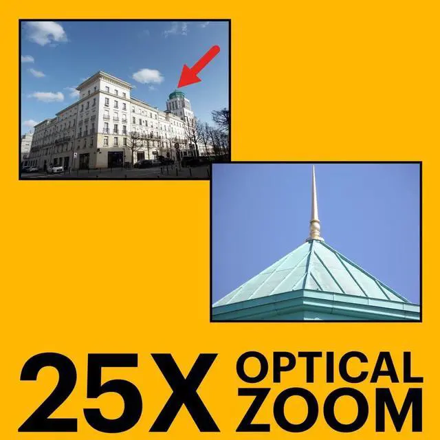 Alt view image 4 of 4 - PIXPRO AZ255 Digital Camera, 25x Optical Zoom Bridge with 16MP Sensor, AA Batteries, OIS, 1080p Full HD Video, White