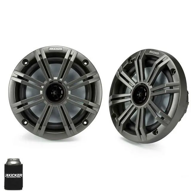 Alt view image 3 of 6 - 6.5" Charcoal Marine Speakers (Qty-4) 2 Pairs of OEM Replacement Speakers
