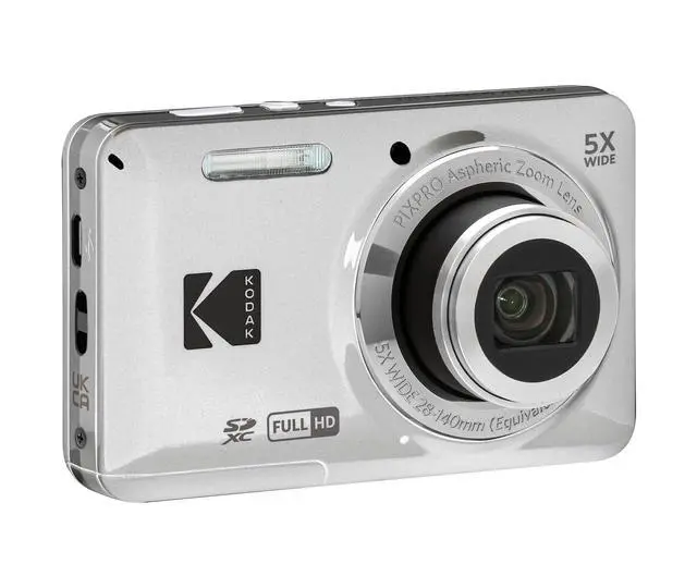 Alt view image 3 of 4 - PIXPRO FZ55-BK 16MP Digital Camera 5X Optical Zoom 28mm Wide Angle 1080P Full HD Video 2.7" LCD Vlogging Camera. Bundle with SD Card and Slinger Camera Bag (Silver)