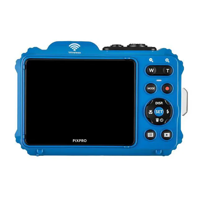 Alt view image 4 of 4 - PIXPRO WPZ2 Digital Camera (Blue) | 16MP Sensor, 4X Optical Zoom, Waterproof Shockproof Design & Full HD Video | Great for Outdoor & Travel Photos (WPZ2BL) + 32GB Card + Case + Cleaning Cloth