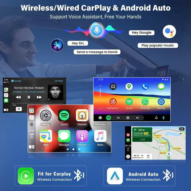 Alt view image 4 of 4 - Car Stereo Radio for Ford F250 F350 F450 Super Duty 2008-2016, 9.7" Touchscreen Android 15 Car Radio Stereo Head Unit with Wireless CarPlay Android Auto GPS Navi SWC FM DSP WiFi Bluetooth Camera Mic