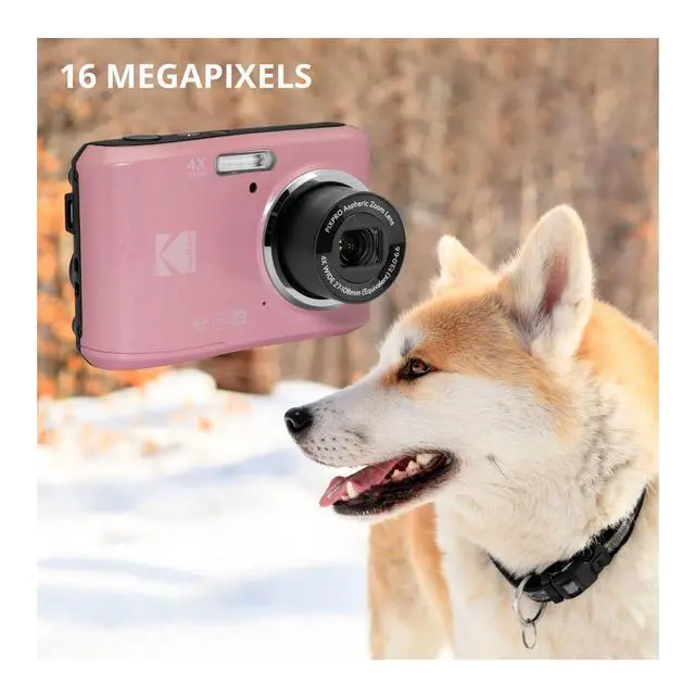 Alt view image 5 of 6 - PIXPRO FZ45 Friendly Zoom 16MP 1080p Full HD Digital Camera (Pastel Pink) Bundle with Memory Card (2 Items)