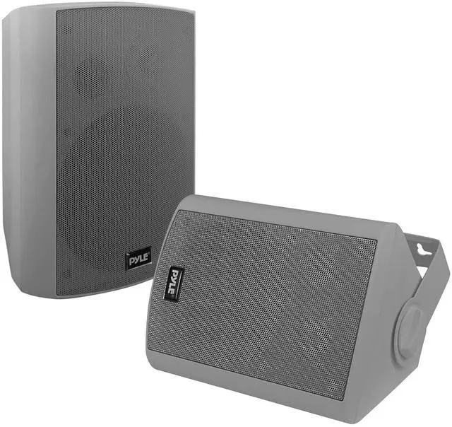 Main image of 6.5 Inch Wall Mount Waterproof Speaker System for Indoor or Outdoor Wireless Bluetooth Surround Sound System, Light Gray (2 Pack)