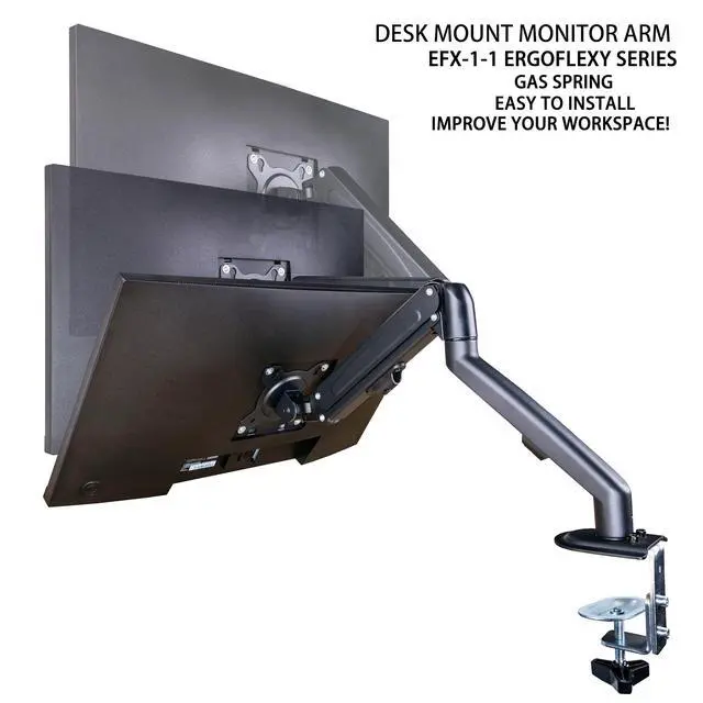 Alt view image 2 of 4 - Vero V227Q H 22" FHD Free Sync Monitor with 4ms Response Time, Flicker Free, Anti Glare, VESA Mount (100mm), HDMI & DKZ Hub, Black (UM.WV7AA.H01) & Ergoflexy Single Mount Arm
