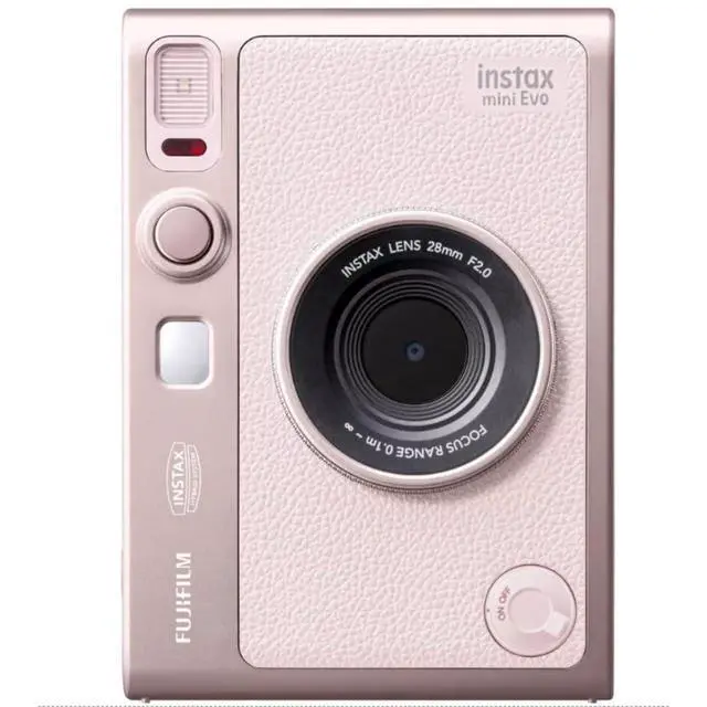 Alt view image 2 of 4 - INSTAX MINI EVO Hybrid Instant Camera | Gentle Rose Bundle with Instax Mini Film | 20 Exposures + 64GB Micro SD Card + Mini Album, Borders, Stickers & Clips + Cleaning Cloth (5 Items)