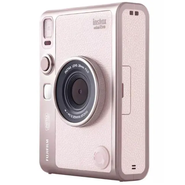 Alt view image 4 of 4 - INSTAX MINI EVO Hybrid Instant Camera | Gentle Rose Bundle with Instax Mini Film | 20 Exposures + 64GB Micro SD Card + Mini Album, Borders, Stickers & Clips + Cleaning Cloth (5 Items)