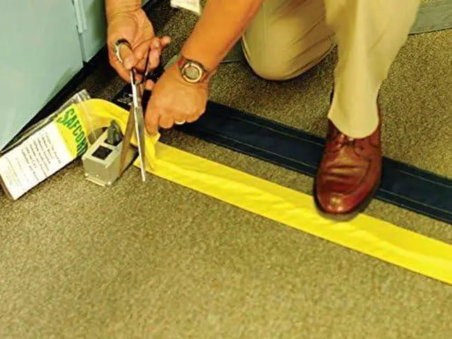 Alt view image 3 of 4 - Carpet Cord Cover 3 Inch Wide 30 Feet Long Black Floor Cord Cover | Durable Cordura Nylon | Carpet Cable Cover | Cord Hider | Cable Protector