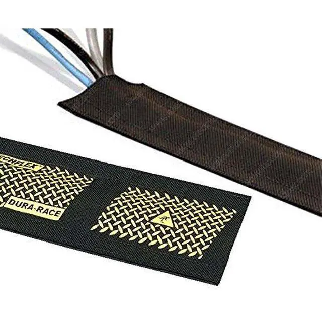 Alt view image 2 of 4 - 5" Wide Dura Race Carpet Cord Cover Cable Protector Hook and Loop Wire Concealer - 25 Feet - Gray