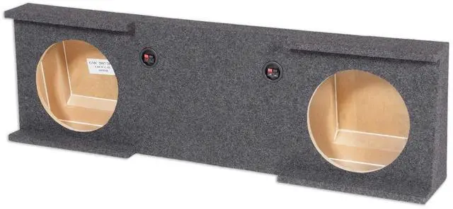 Main image of REC13 Dual 10" Subwoofer Enclosure Box, Downfire Design, High-Grade MDF, Premium Carpet, for 2007-2013 GMC/Chevy Sierra/Silverado Crew Cab Audio Enthusiasts