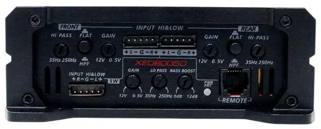 Alt view image 4 of 4 - Cerwin Vega XED8005D 5-Channel 660W RMS Class D Car Amplifier Compact with Vega Bass Boost Crossover Frequency Response for Quality Car Audio System