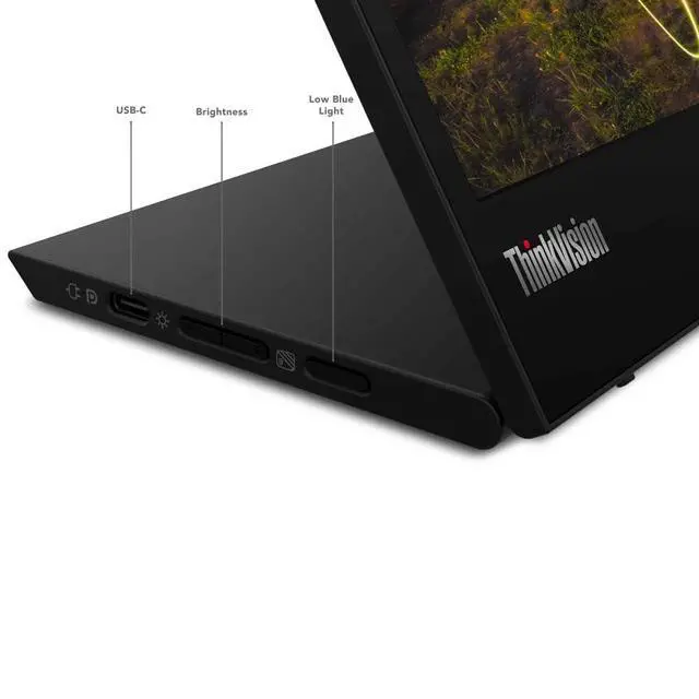 Alt view image 5 of 6 - ThinkVision M15 15.6" Full HD WLED LCD Monitor - 16:9 - Raven Black