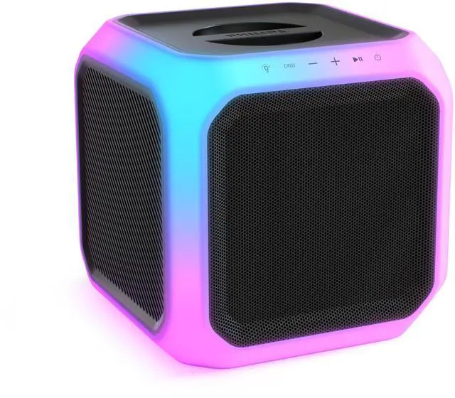 Main image of X7207 Bluetooth Party Speaker,160W Wireless Cube Speaker with Powerful Sound and Deep Bass, Supports USB/AUX/TWS, Mic Input and Vibrant 360° Party Lights for an Immersive Experience