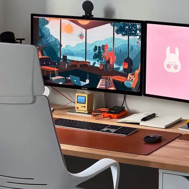 Alt view image 4 of 4 - 2-Pack Dual 22" Flat Screen 1920x1080 75Hz FHD Computer Monitor | Dual Monitor Setup HDMI Office Gaming Hybrid, VESA Wall Mount Arm Mount Built-in Speakers, Panoramic Display Multi-tasking
