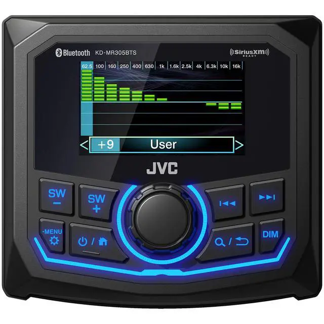 Alt view image 2 of 4 - KD-MR305BTS Marine Guage Receiver Weatherproof, 2.7 Inch LCD, Built in Amplifer, Bluetooth, Digital Media MP3 Player, No CD Player, USB Port, AM/FM/Weather Band Tuner, Rear Camera Input