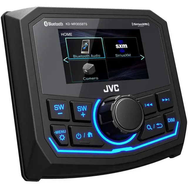 Alt view image 3 of 4 - KD-MR305BTS Marine Guage Receiver Weatherproof, 2.7 Inch LCD, Built in Amplifer, Bluetooth, Digital Media MP3 Player, No CD Player, USB Port, AM/FM/Weather Band Tuner, Rear Camera Input