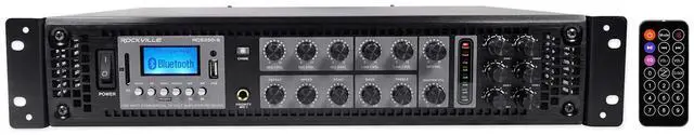 Main image of RCS350-6 350W 6 Zone 70V Commercial Amplifier, Bluetooth, USB, Optical, Rack Mount, for Restaurants and Offices