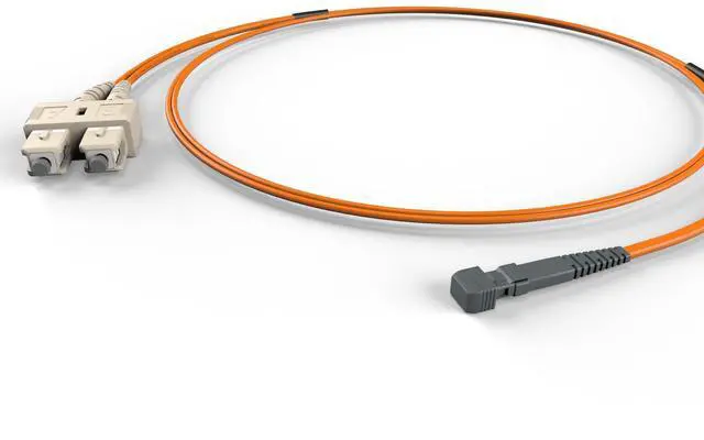 Alt view image 2 of 4 - FiberCablesDirect OM1 Multimode Fiber Patch Cable | Length Options 0.5M300M | MTRJ SC | 70M (229.66ft) | Duplex 62.5/125µm | 1Gb Ethernet | Orange OFNR PVC