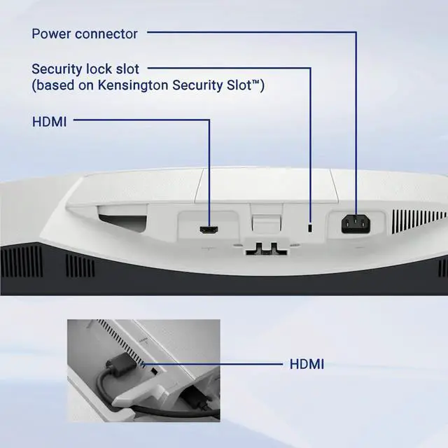 Alt view image 2 of 4 - 24" IPS FHD Computer Monitor, 100Hz Refresh Rate, Integrated Dual 5W Speakers, 99% sRGB Color Gamut, 1500:1 Contrast Ratio, 2 x HDMI Ports, Ultra-Thin Bezel, Ash White