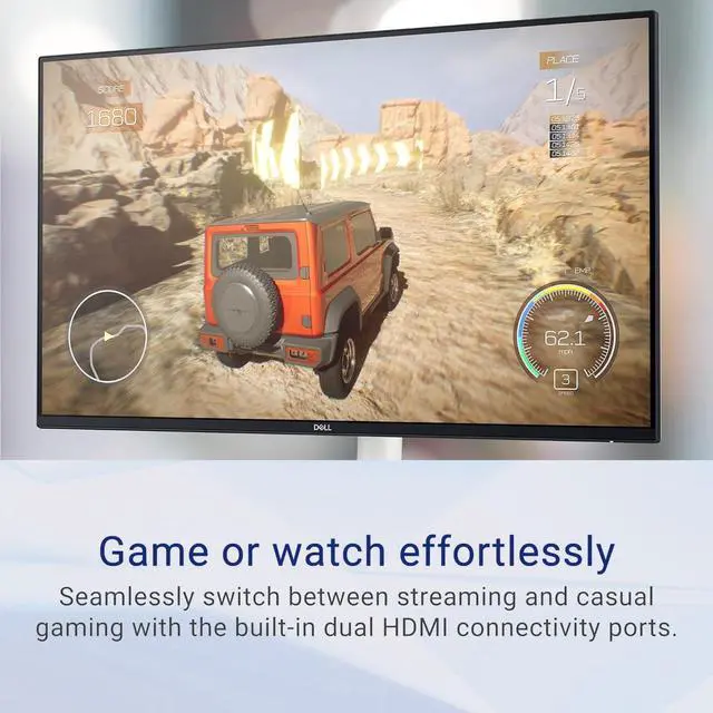 Alt view image 3 of 4 - 24" IPS FHD Computer Monitor, 100Hz Refresh Rate, Integrated Dual 5W Speakers, 99% sRGB Color Gamut, 1500:1 Contrast Ratio, 2 x HDMI Ports, Ultra-Thin Bezel, Ash White
