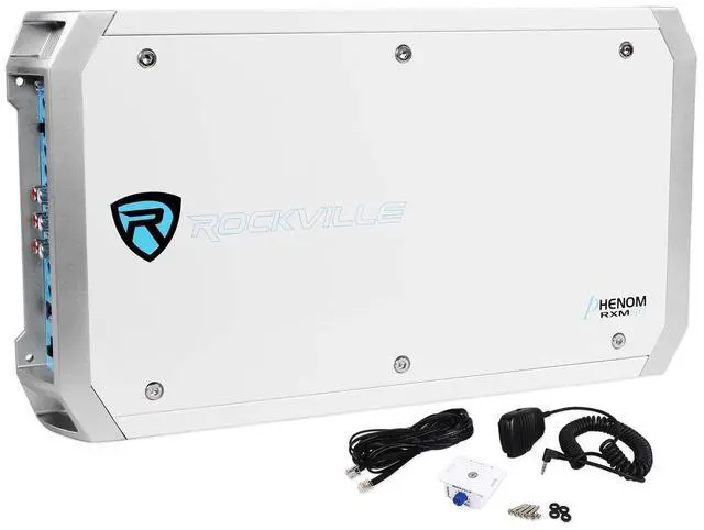 Main image of RXM-S6 2600W Peak/660W RMS 6-Channel Marine Amplifier, PA Microphone, Waterproof Design, Bass Remote for Boats and Marine Audio