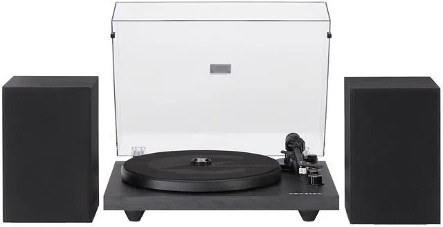 Main image of C62 Bluetooth Vinyl Record Player 120W Speakers, 2-Speed Belt-Drive Turntable, Anti-Skate, Black