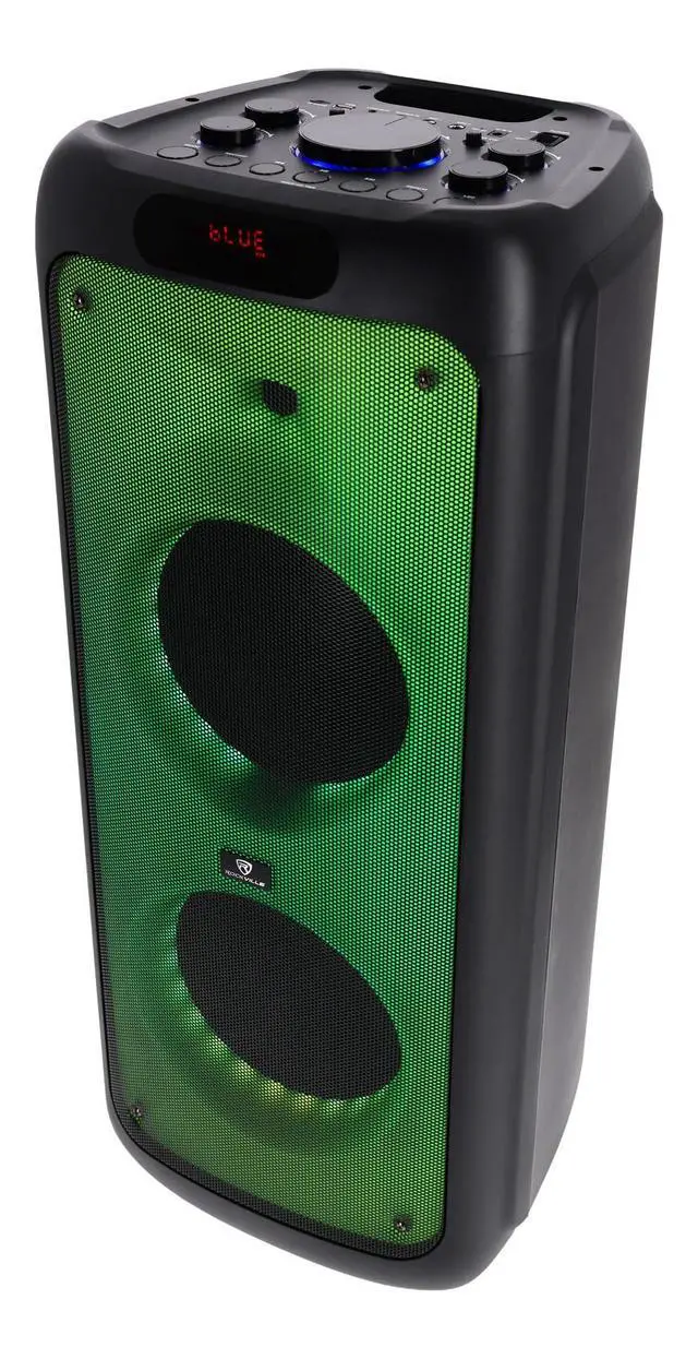 Alt view image 2 of 4 - Bass Party 10 V2 Dual 10" 2000W Battery Powered Portable Bluetooth Speaker, LED Lights, Long Battery Life, for Parties and Outdoor Events