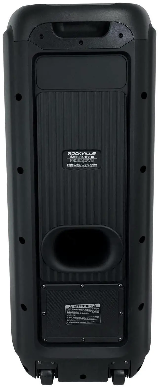 Alt view image 2 of 4 - BASS Party 10 Dual 10" Portable Battery LED Party Bluetooth Speaker