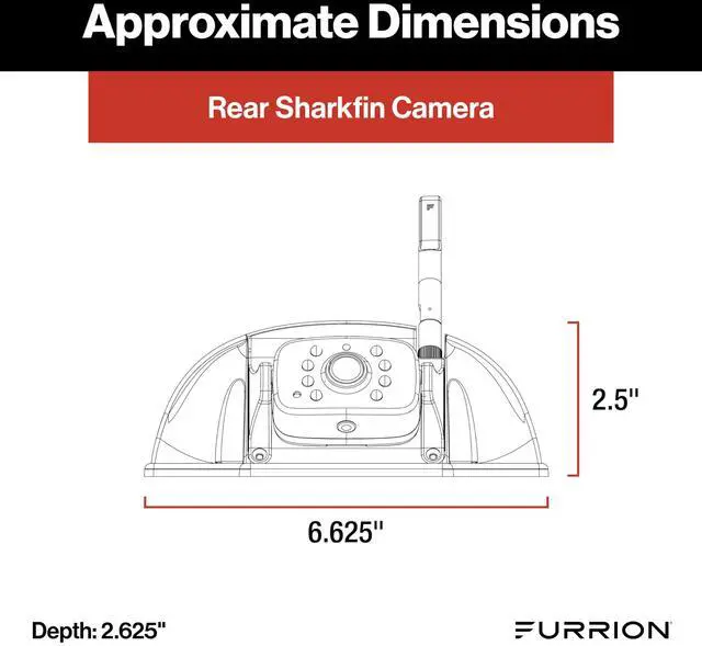 Alt view image 2 of 4 - Vision S+ RV Backup Camera System Sharkfin Wireless Camera, 1080p HD, 140° Wide-Angle, Infrared Night Vision, Motion Detection, Waterproof, Monitor Not Included FCNFDTASF