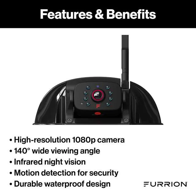 Alt view image 3 of 4 - Vision S+ RV Backup Camera System Sharkfin Wireless Camera, 1080p HD, 140° Wide-Angle, Infrared Night Vision, Motion Detection, Waterproof, Monitor Not Included FCNFDTASF