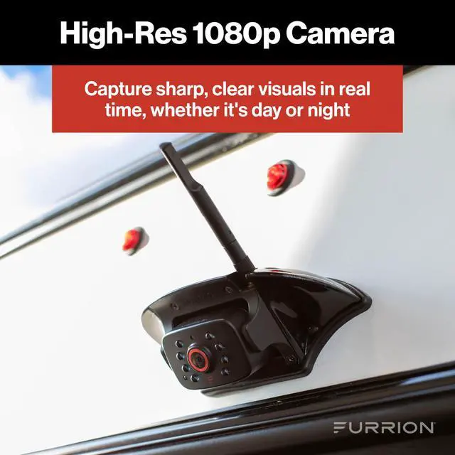 Alt view image 4 of 4 - Vision S+ RV Backup Camera System Sharkfin Wireless Camera, 1080p HD, 140° Wide-Angle, Infrared Night Vision, Motion Detection, Waterproof, Monitor Not Included FCNFDTASF