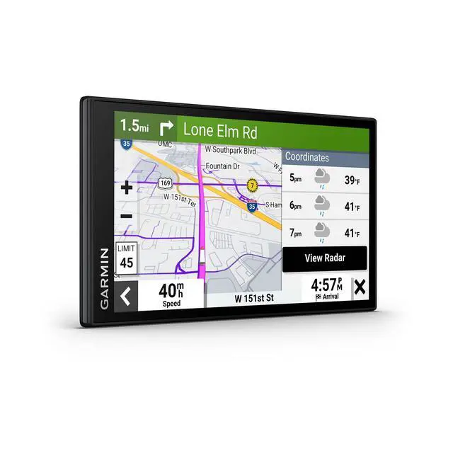Alt view image 2 of 4 - Garmin dzl OTR610, Large, Easy-to-Read 6' GPS Navigator, Custom Truck Routing, High-Resolution Birdseye Satellite Imagery, Directory of Truck & Trailer Services